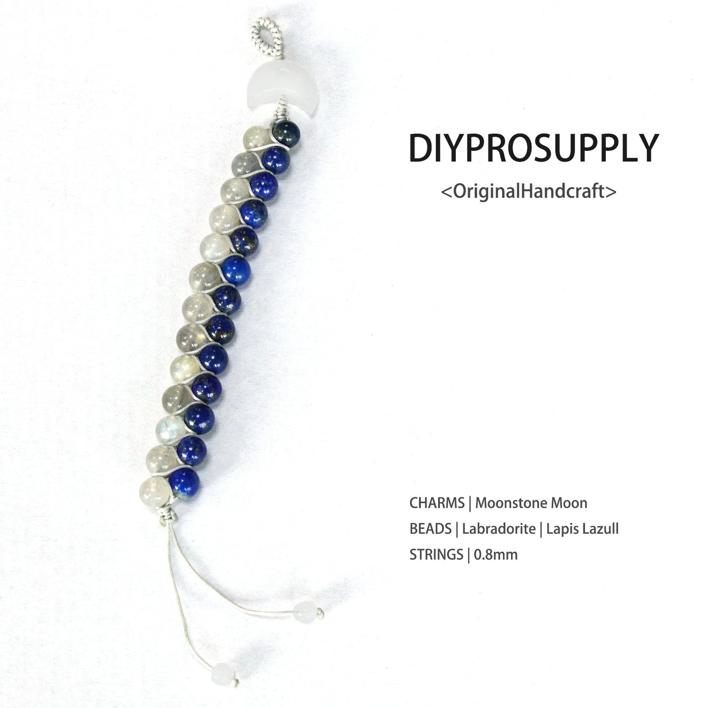 DB820 Double Beaded Bracelet Lapis Lazuli and Labradorite