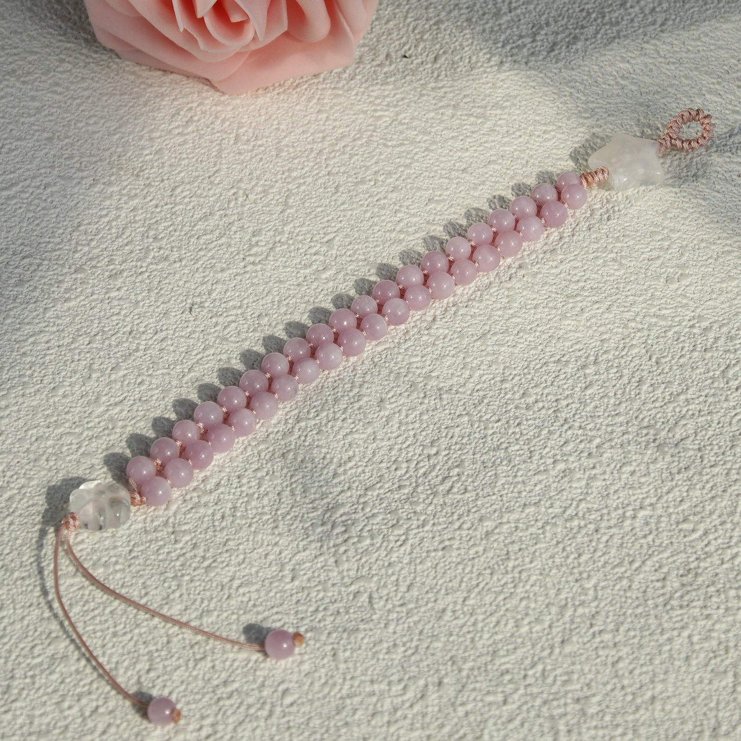 DB605 Light Purple Kunzite Beads Bracelet for Women Girls