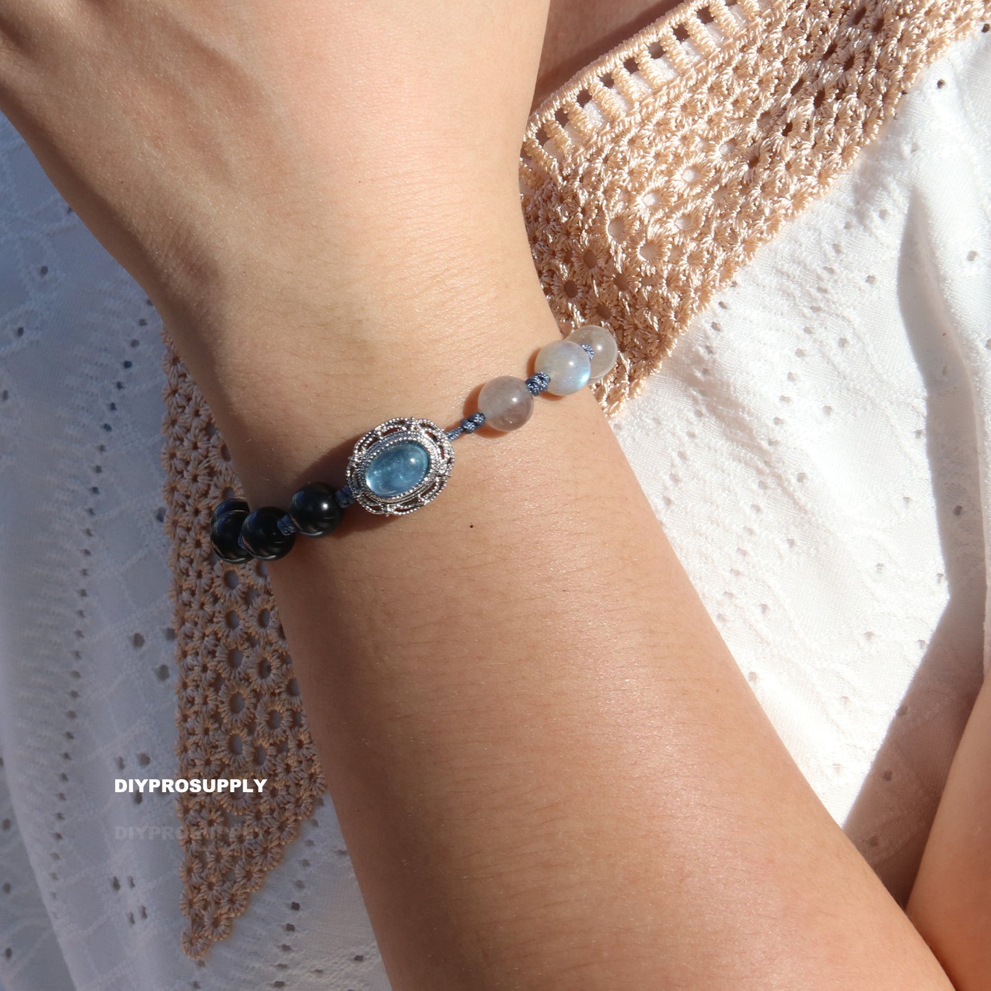SB816 Labradorite & Blue Tiger Eye Bracelet for Women Girls