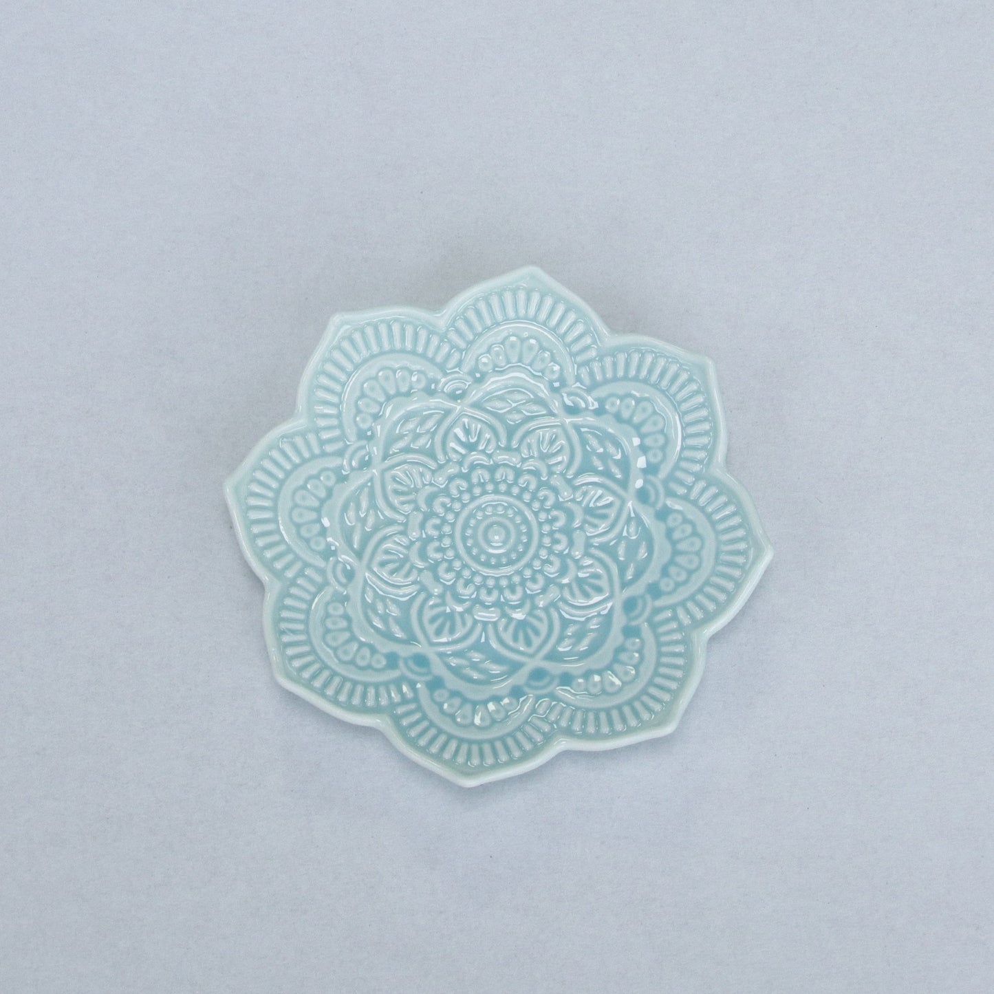 Lotus Plate Porcelain Dish Ceramic Jewelry Tray for Rings, Trinket Holder, Desk Decor Organizer