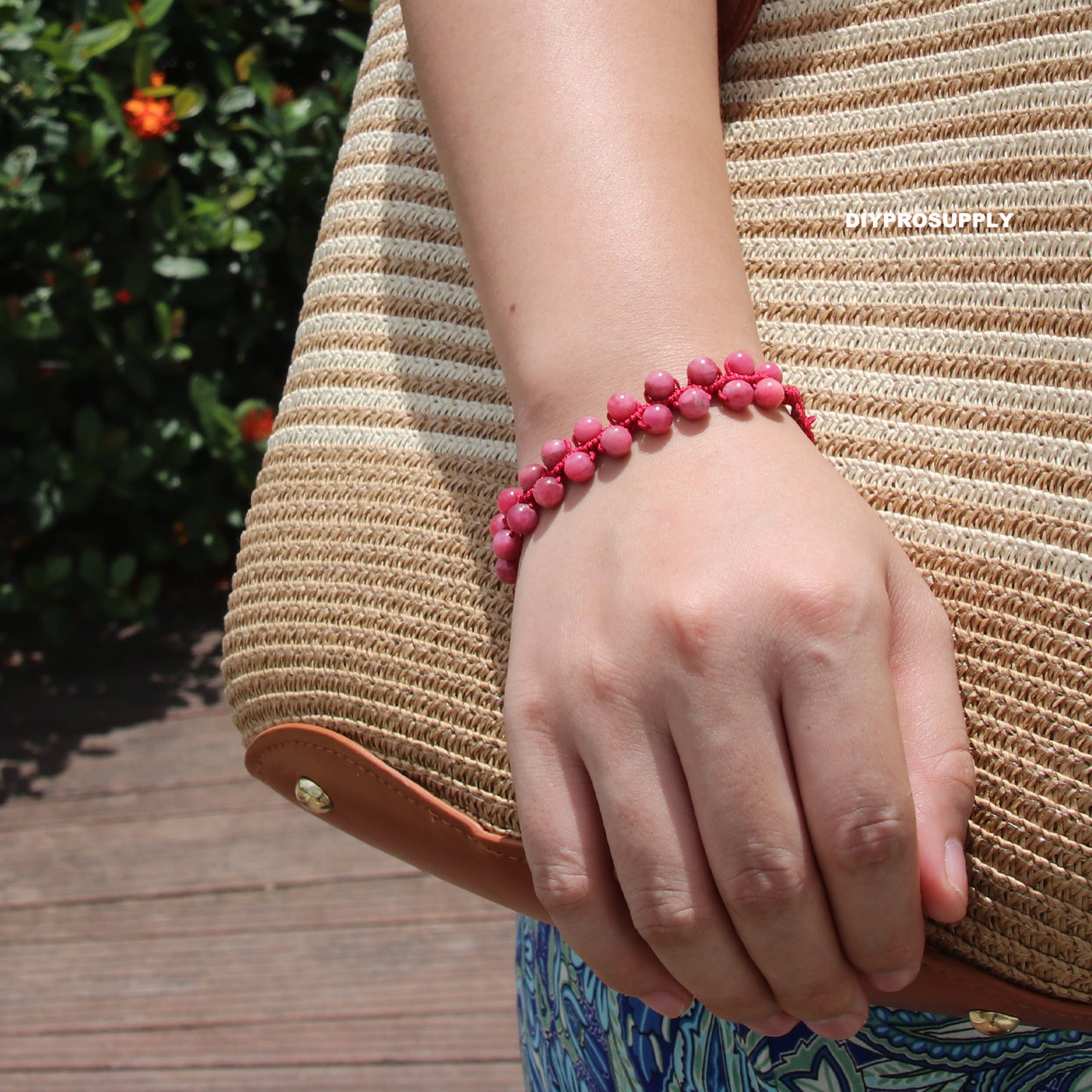 DB607 Rhodonite Beads Bracelet for Women Girls