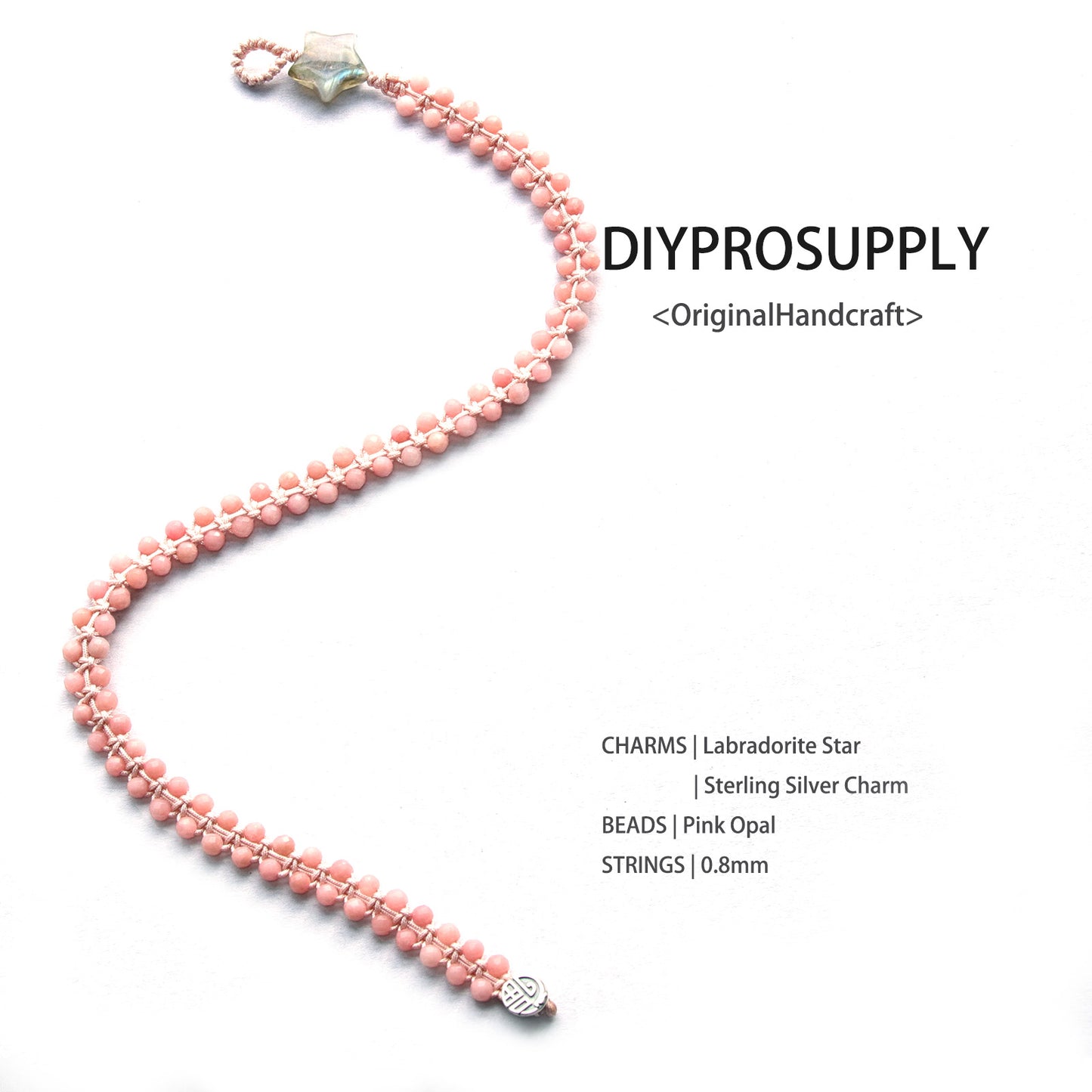 CN401 Pink Opal Choker Beads Necklace for Women Girls