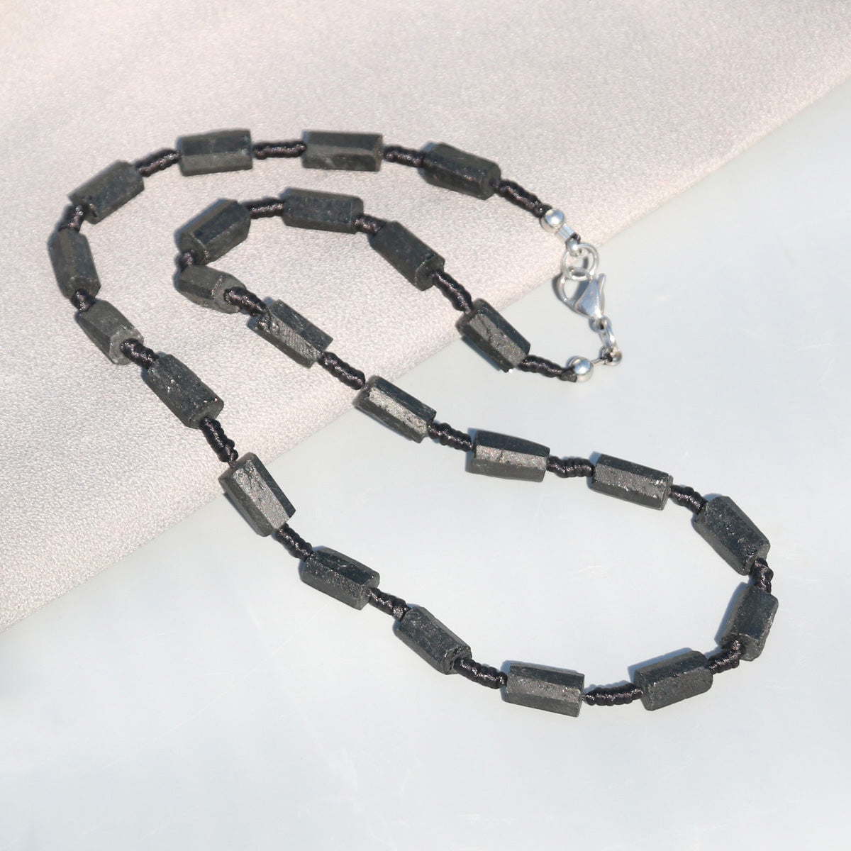 Handmade Tourmaline Crystals Necklace 22 inch