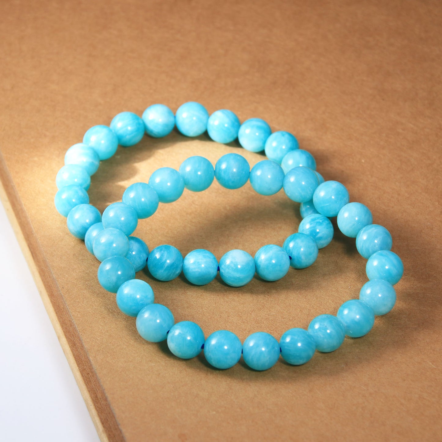 Natural Crystal Amazonite Beads Bracelet