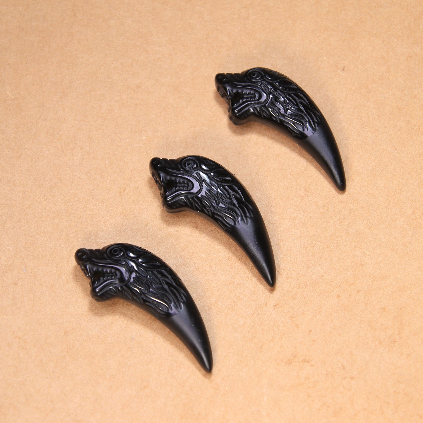 Black Obsidian Small Wolf Tooth Pendant