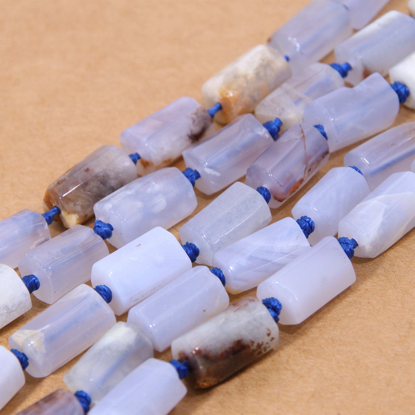 Blue Chalcedony Gemstone Beads | Natural Stone Jewelry Making Supplies
