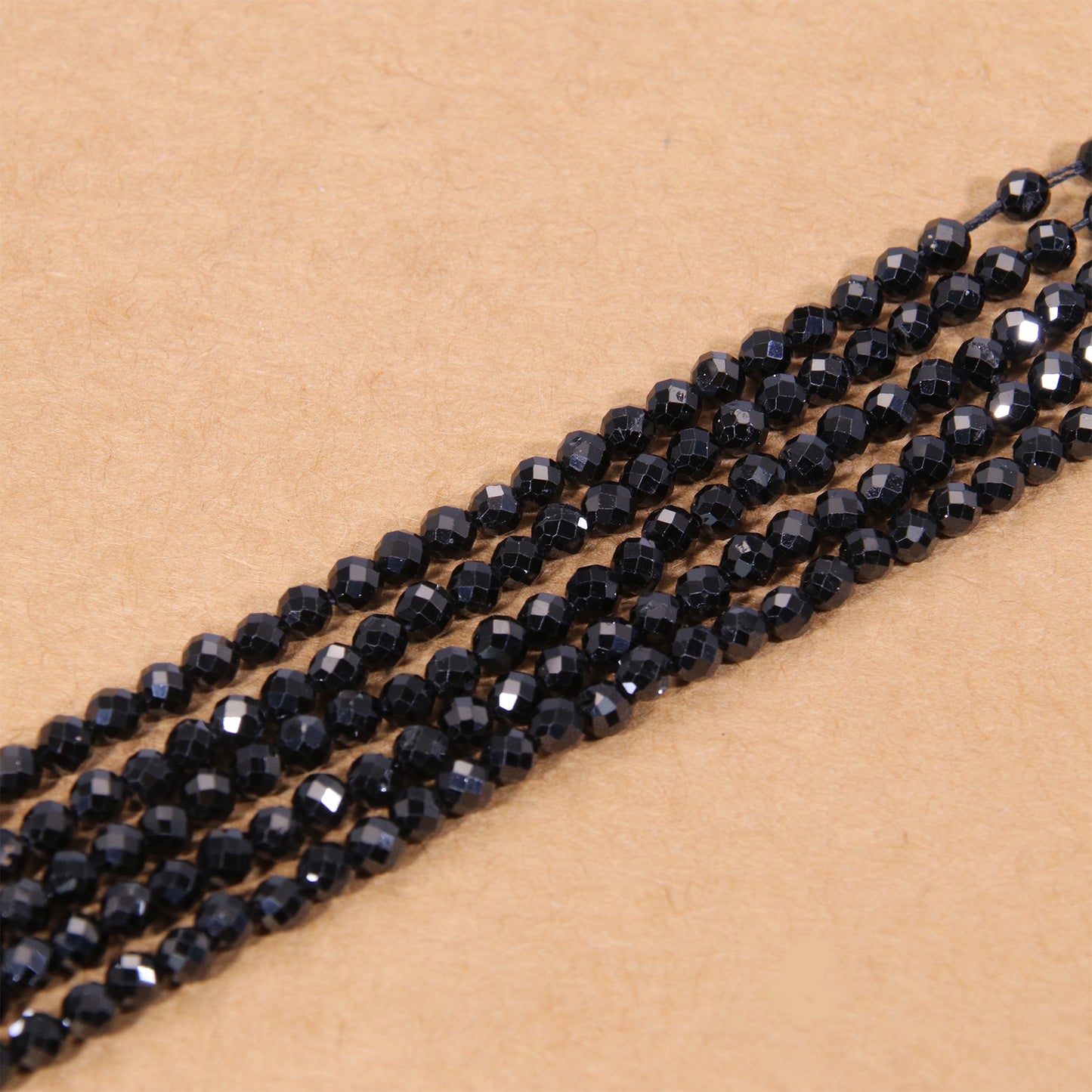 Sparkling Black Spinel Faceted Beads - Premium Gemstone DIY Jewelry Supplies