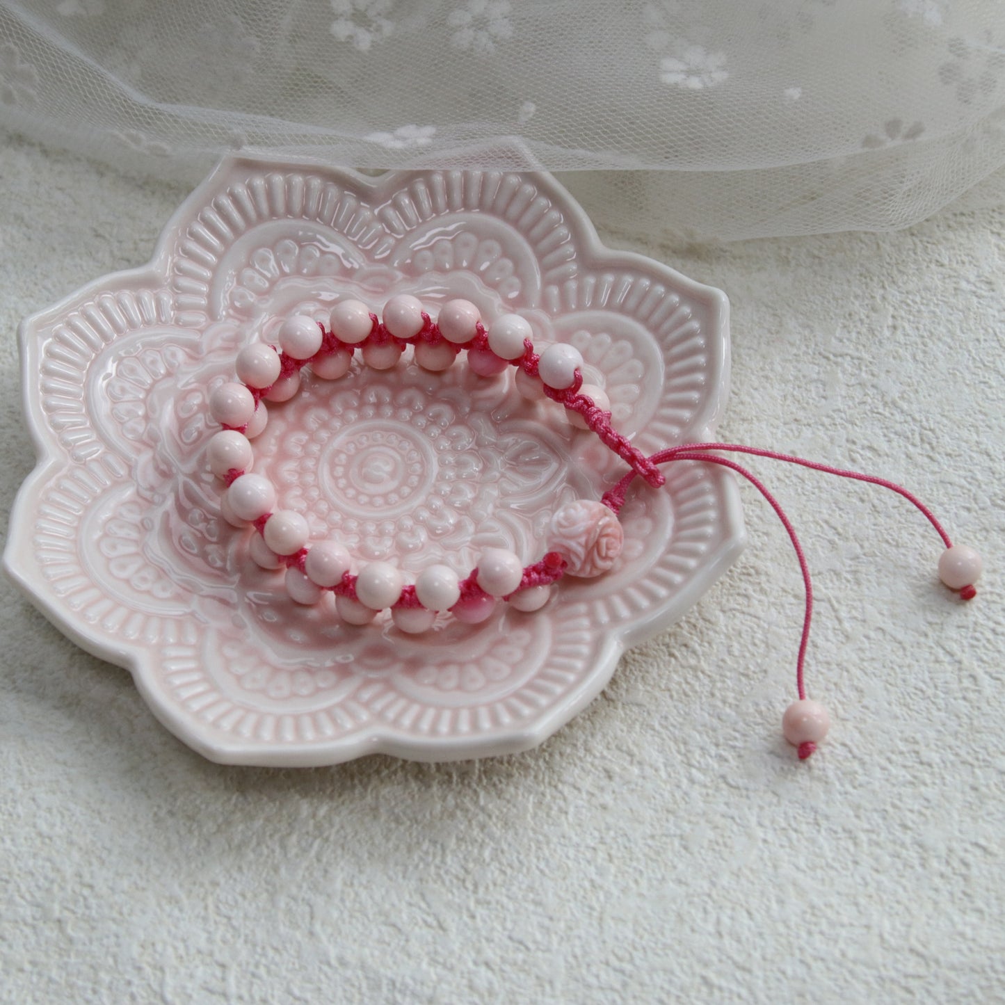 DB604 Queen Conch Shell Beads Bracelet for Women Girls