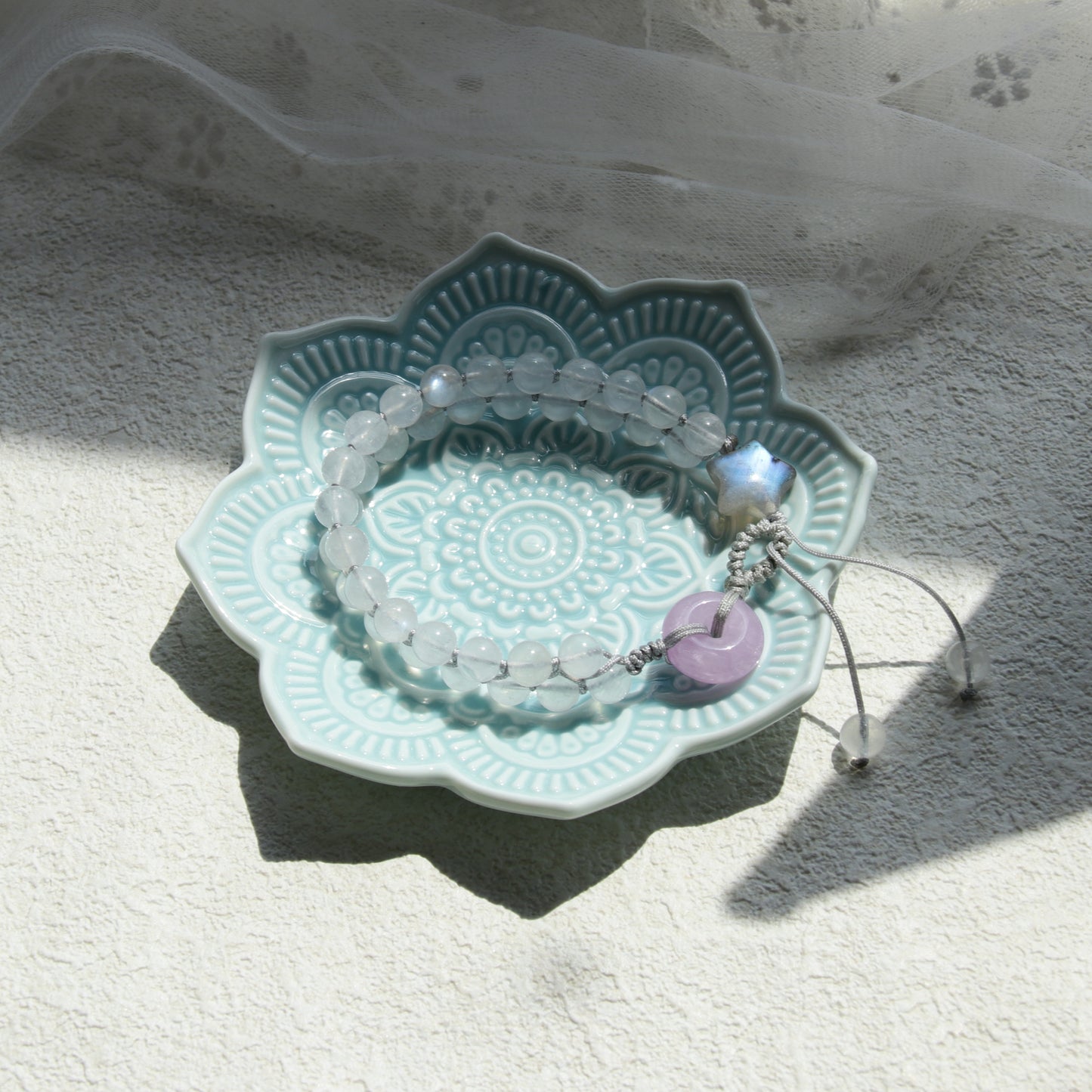 DB612 Moonstone Double Bracelet for Women Girls