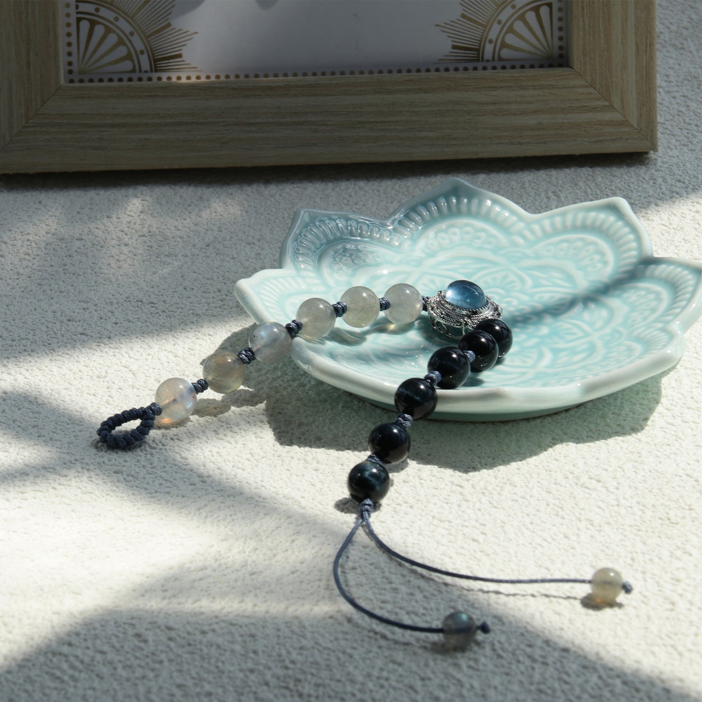 SB816 Labradorite & Blue Tiger Eye Bracelet for Women Girls