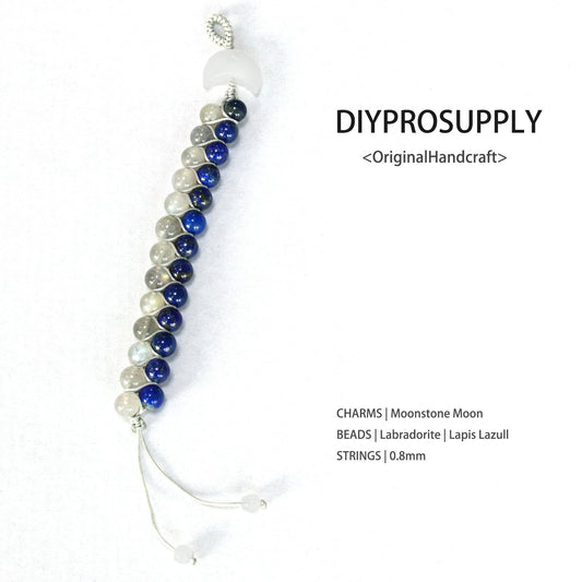 DB820 Double Beaded Bracelet Lapis Lazuli and Labradorite