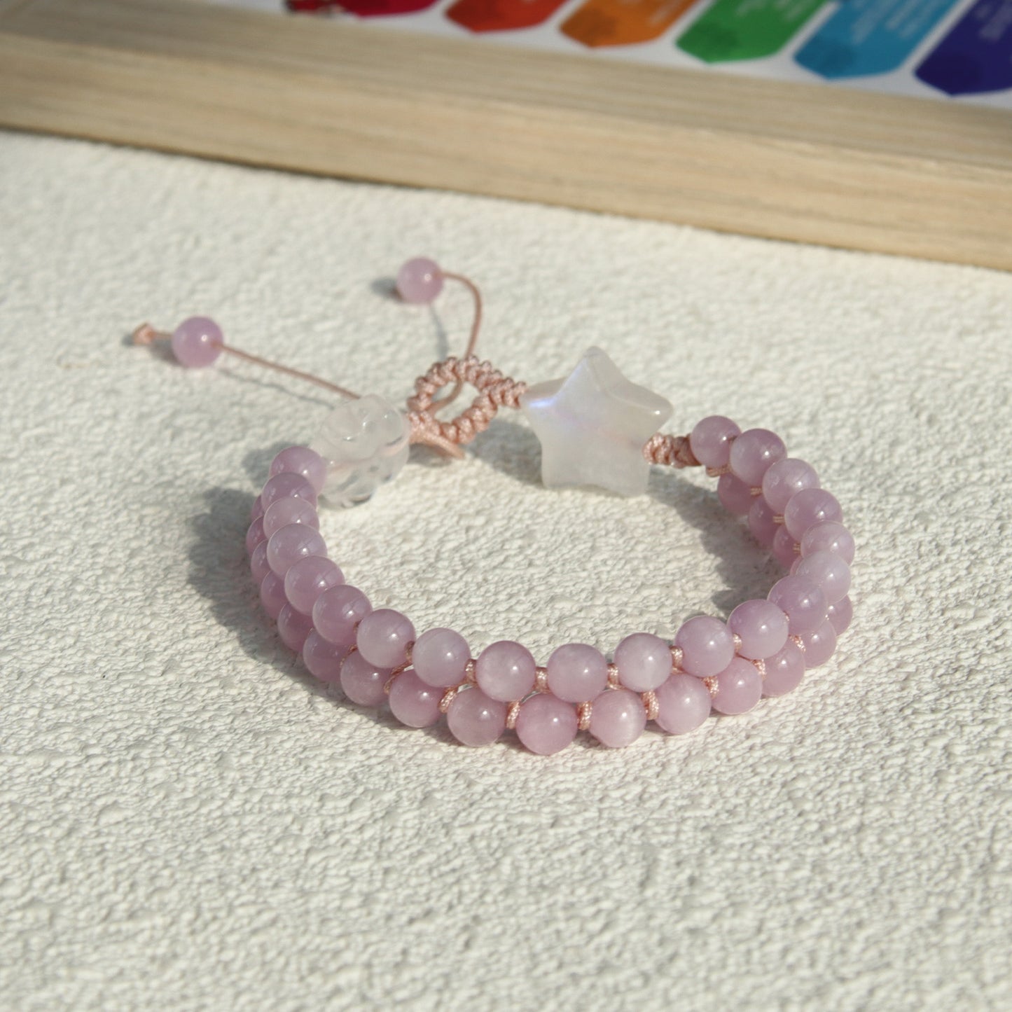 DB605 Light Purple Kunzite Beads Bracelet for Women Girls