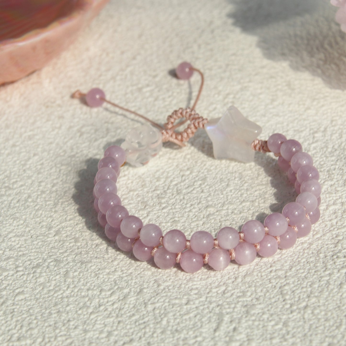 DB605 Light Purple Kunzite Beads Bracelet for Women Girls