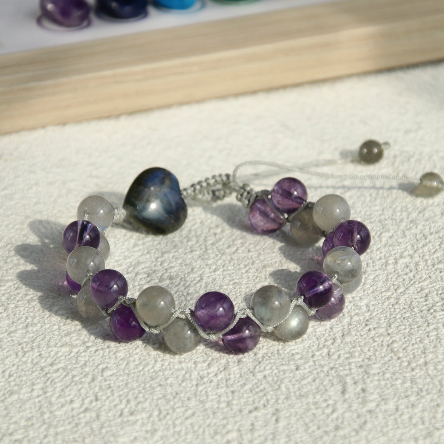 DB813 Amethyst & Labradorite Bracelet for Women Girls