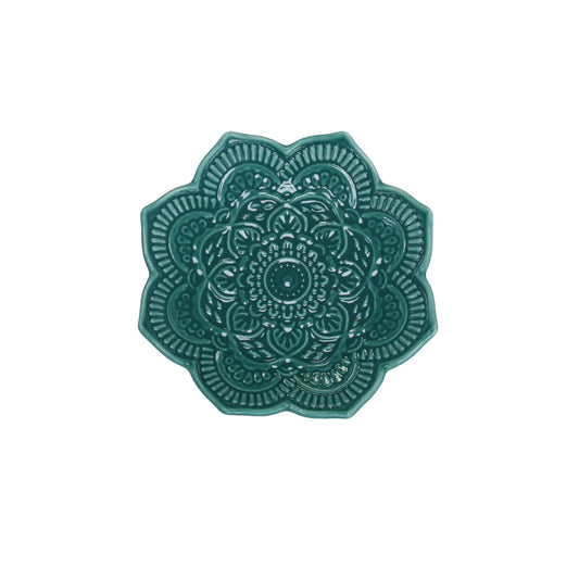 Lotus Plate Porcelain Dish Ceramic Jewelry Tray for Rings, Trinket Holder, Desk Decor Organizer