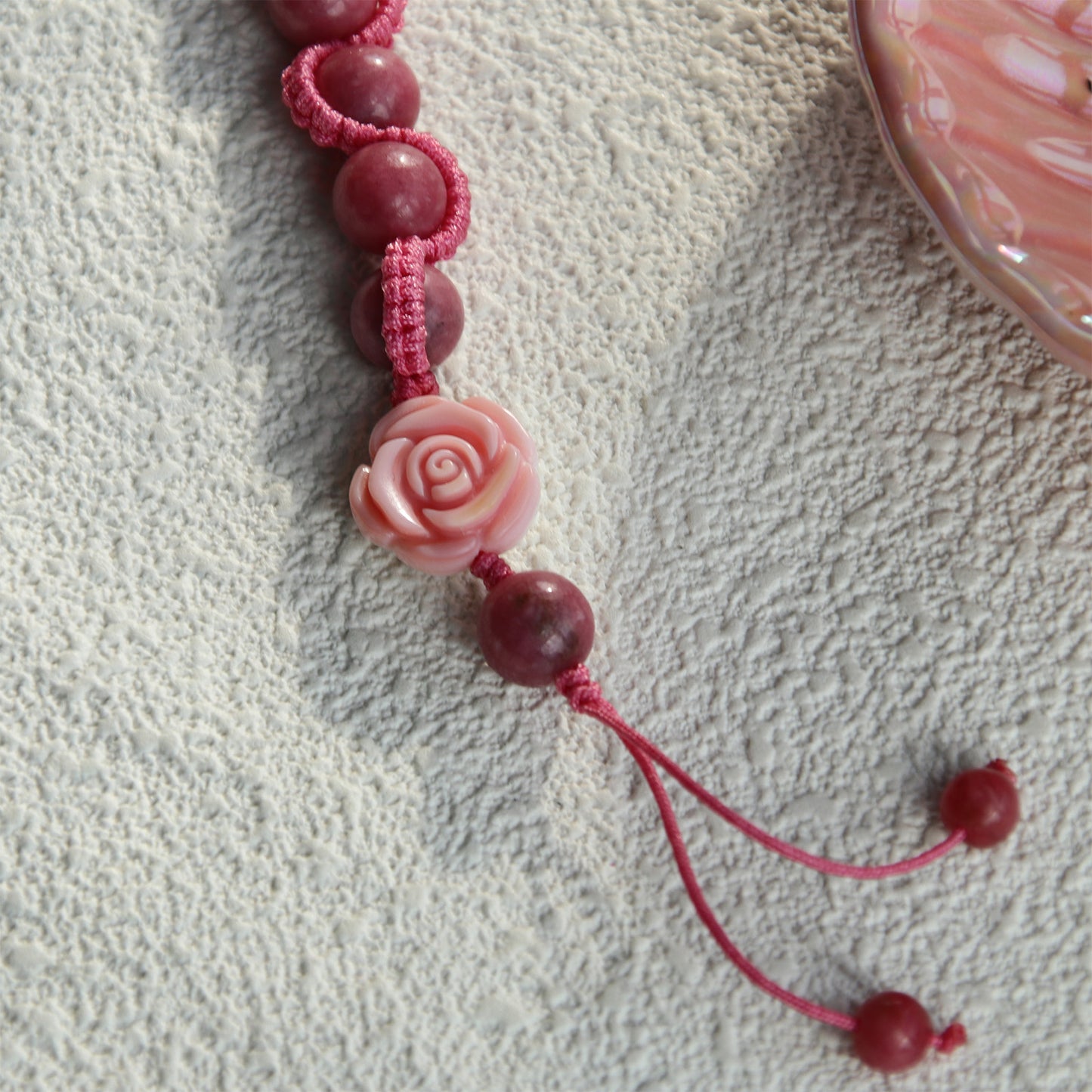 LS817 Rhodonite Lace Style Bracelet for Women Girls