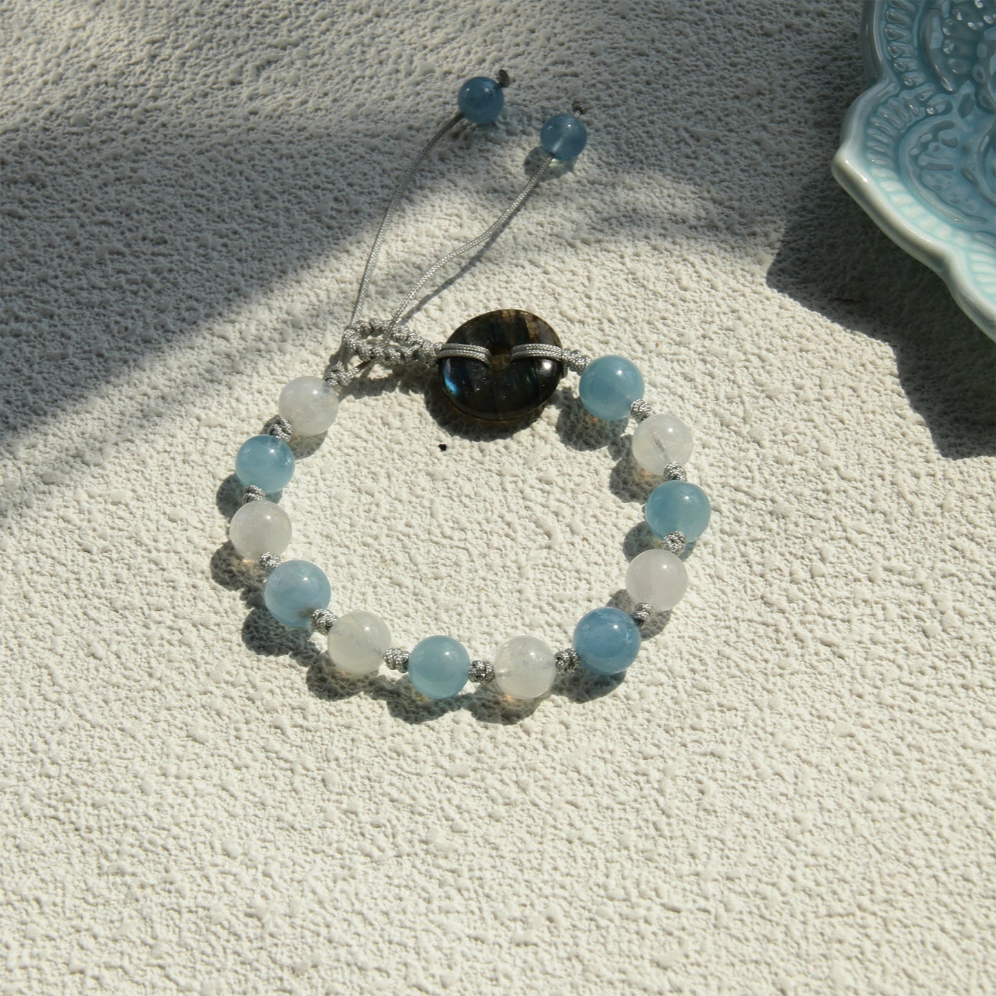 SB811 Aquamarine & Moonstone Bracelet for Women Girls