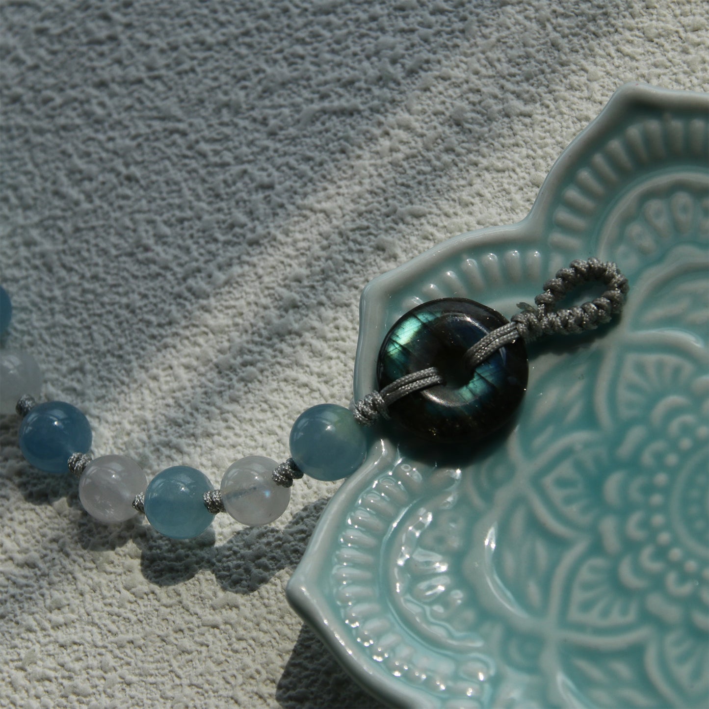 SB811 Aquamarine & Moonstone Bracelet for Women Girls