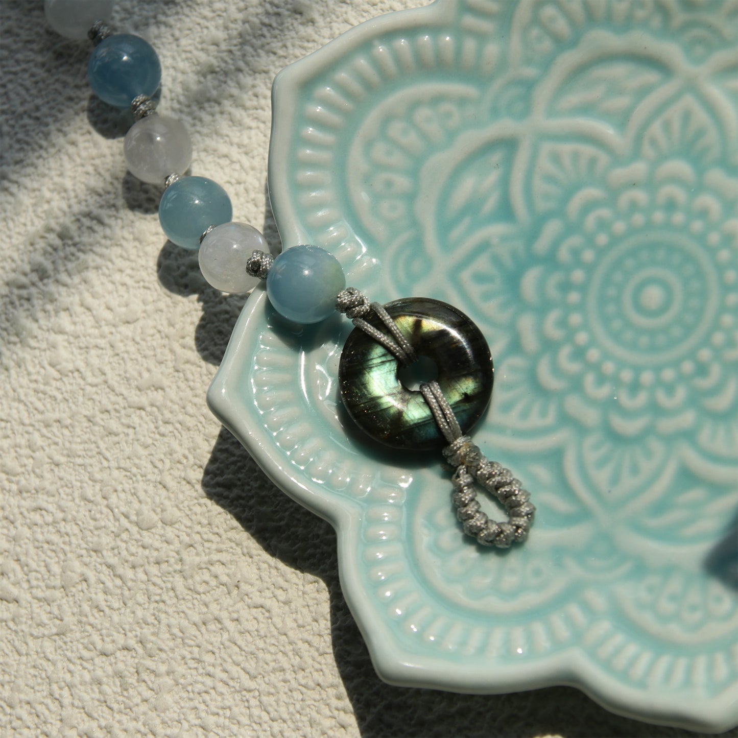 SB811 Aquamarine & Moonstone Bracelet for Women Girls