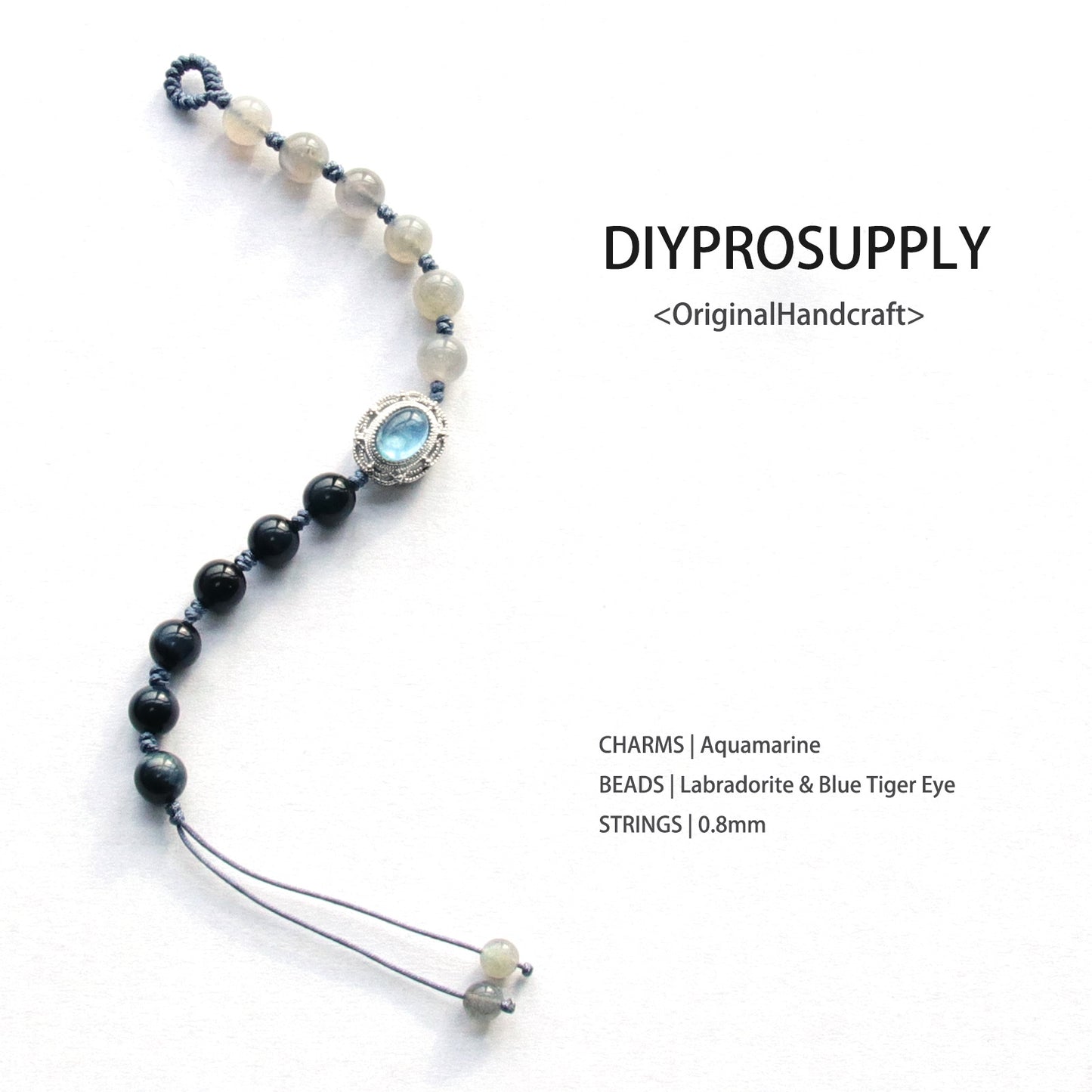 SB816 Labradorite & Blue Tiger Eye Bracelet for Women Girls