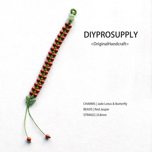 DB611 Red Jasper Double Beaded Bracelet for Women Girls