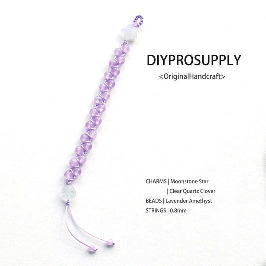 DB606 Lavender Amethyst Double Beads Bracelet for Women Girls
