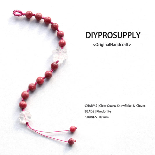 SB810 Rhodonite Snowflake Bracelet for Women Girls