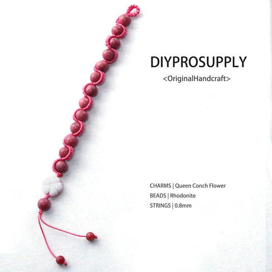 LS817 Rhodonite Lace Style Bracelet for Women Girls