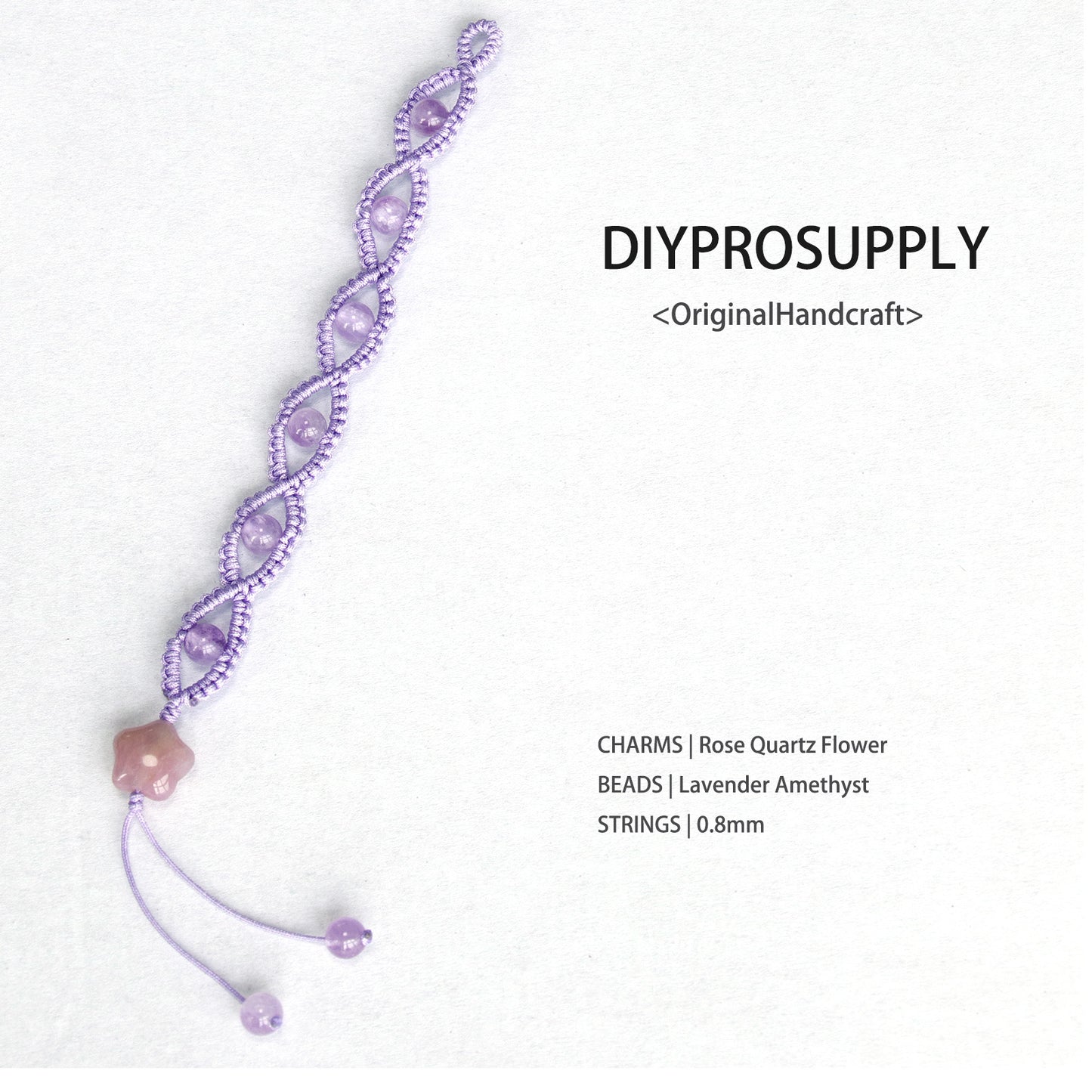 SB701 Lavender Amethyst Eyelet Style Bracelet for Women Girls