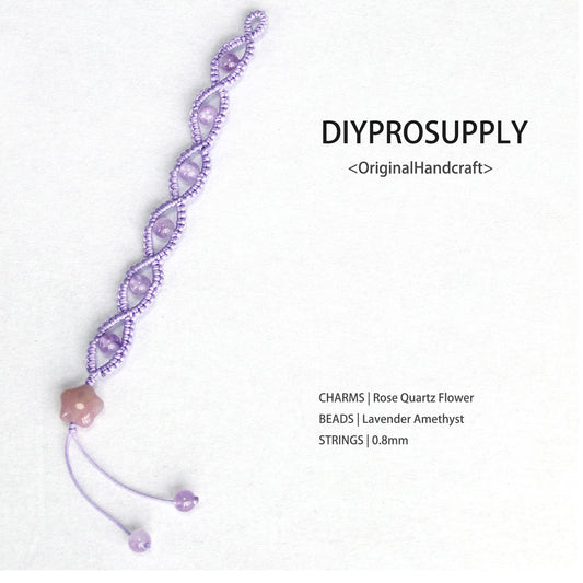 SB701 Lavender Amethyst Eyelet Style Bracelet for Women Girls