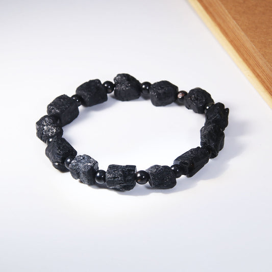 Black Tourmaline Obsidian Beads