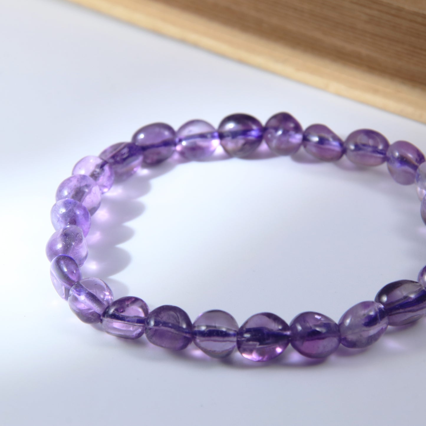 Amethyst beads (pebble shape)