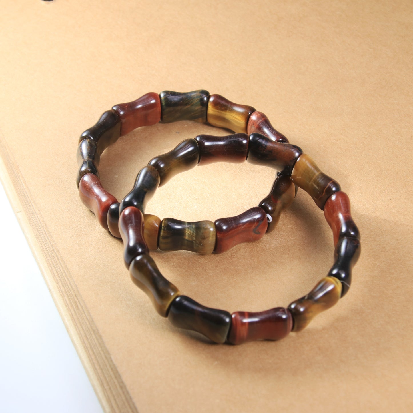 Multi-Tiger Eye Bamboo Beads