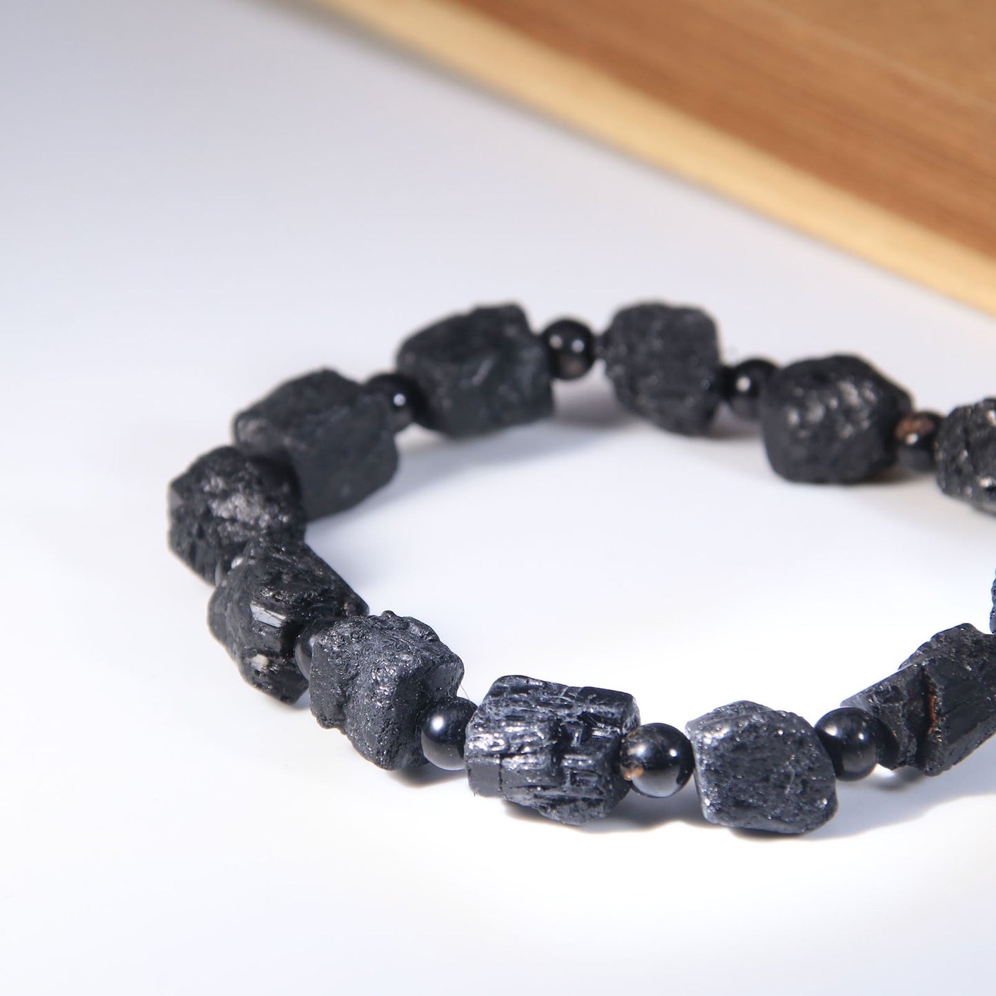 Black Tourmaline Obsidian Beads