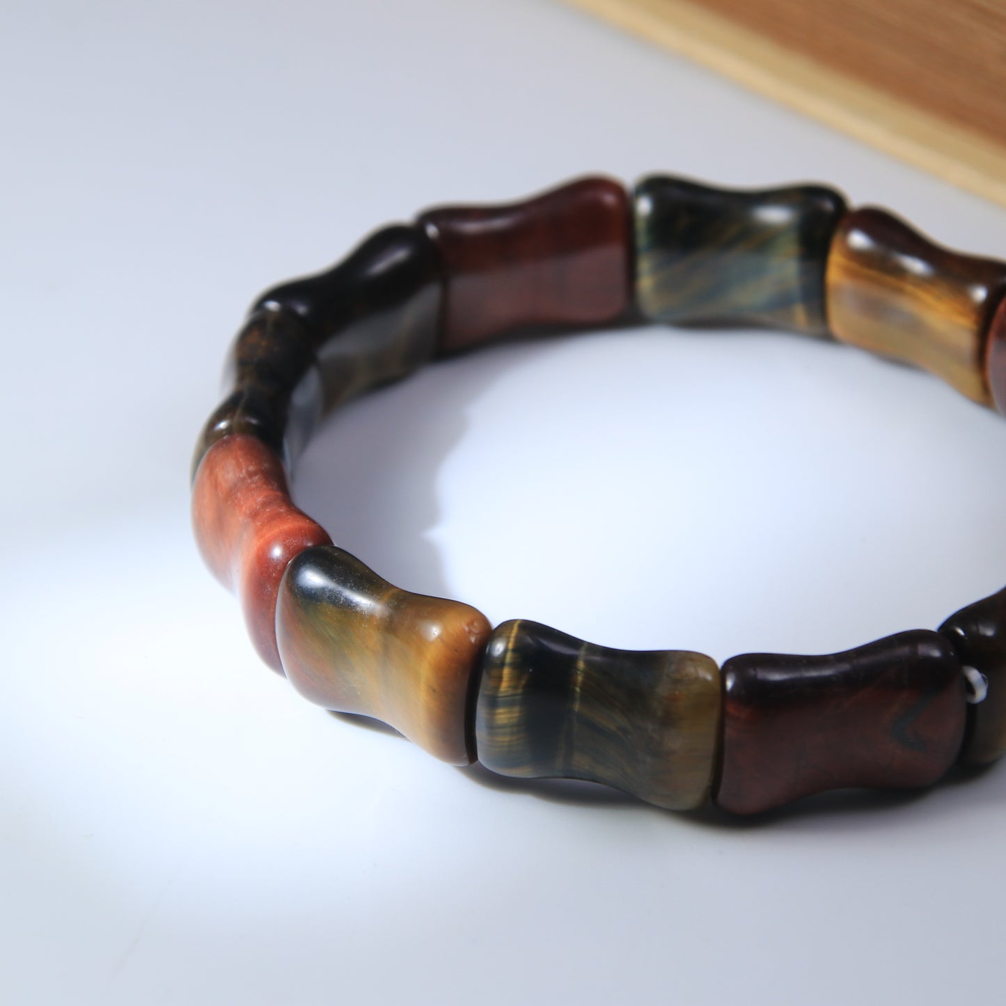 Multi-Tiger Eye Bamboo Beads