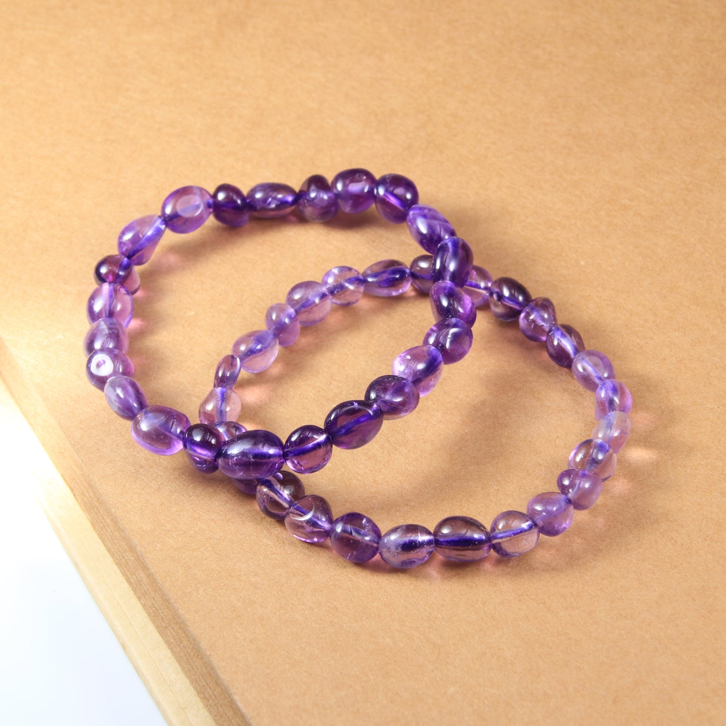 Amethyst beads (pebble shape)