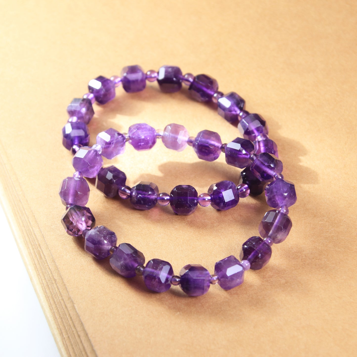 Amethyst beads (small square sugar beads)