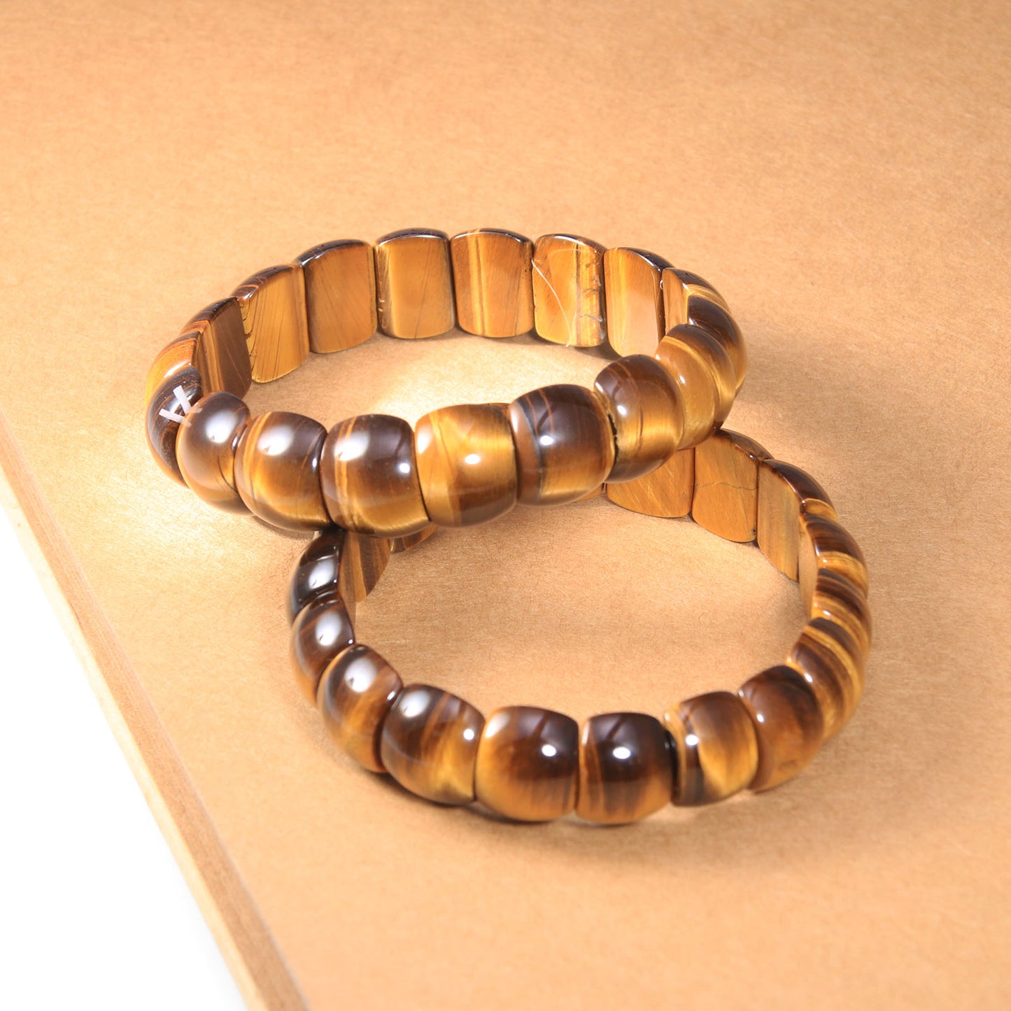 Tiger's eye half-moon bead