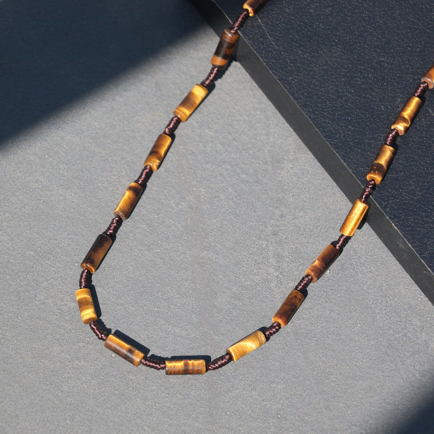 Handmade Tiger Eye Stone Necklace 22 Inches