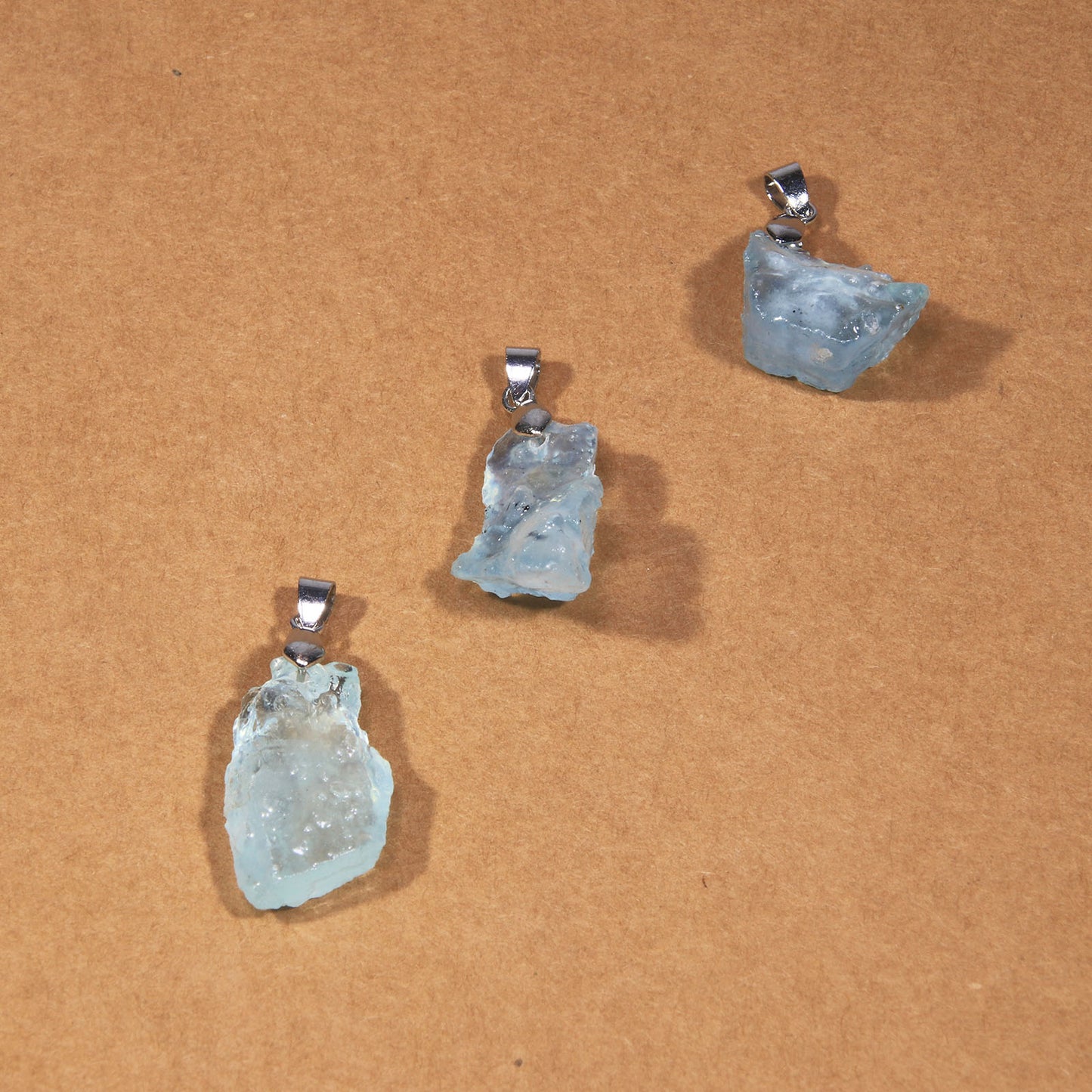Raw stone Aquamarine Pendant
