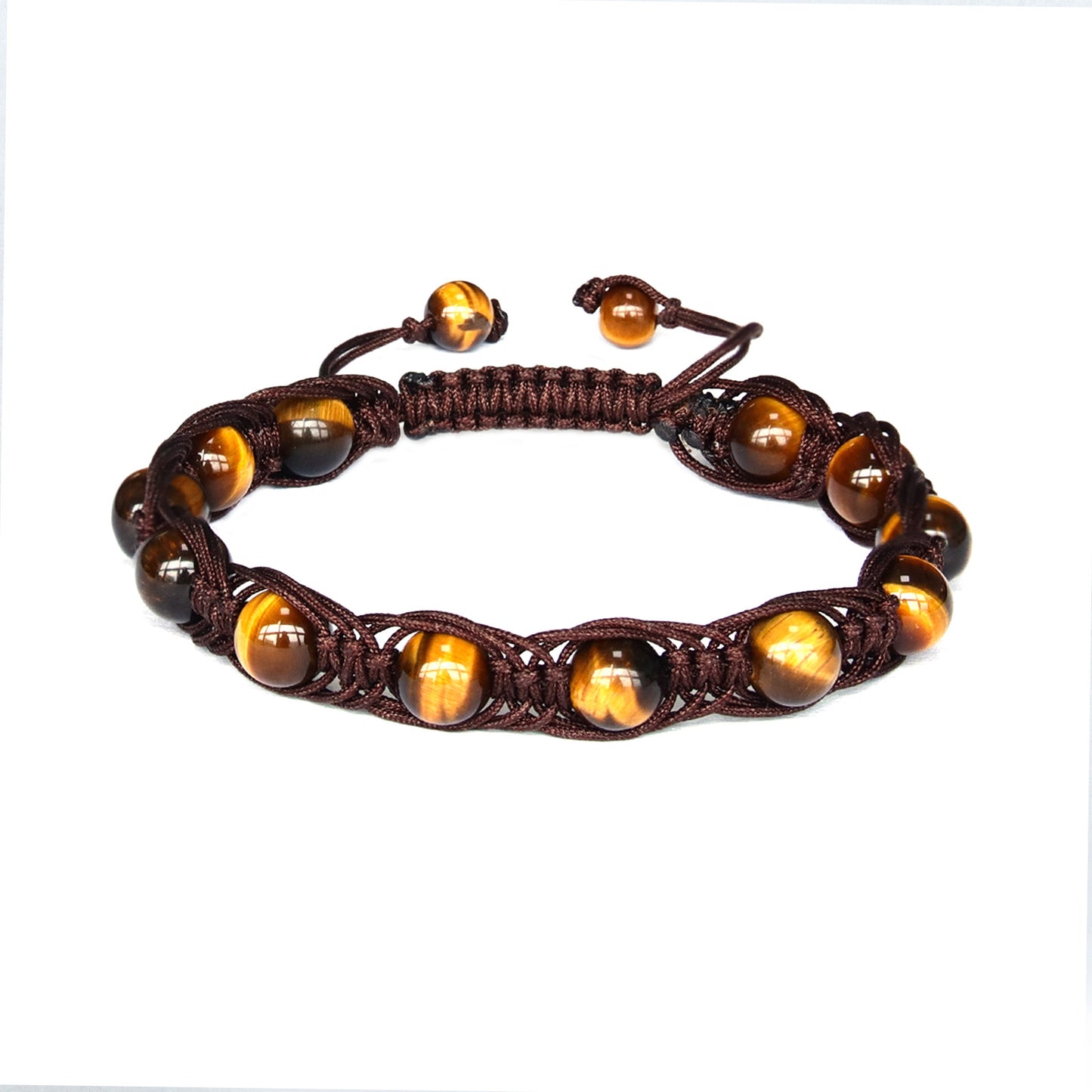 Eyelet Style Tiger Eye Bracelet 8mm and 10mm