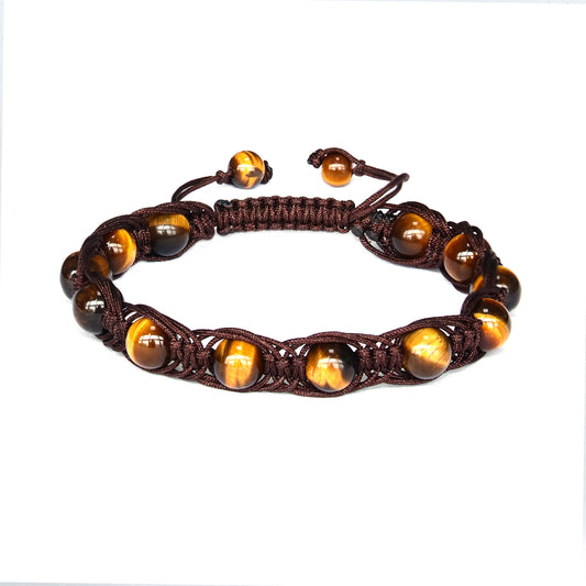 Eyelet Style Tiger Eye Bracelet 8mm and 10mm