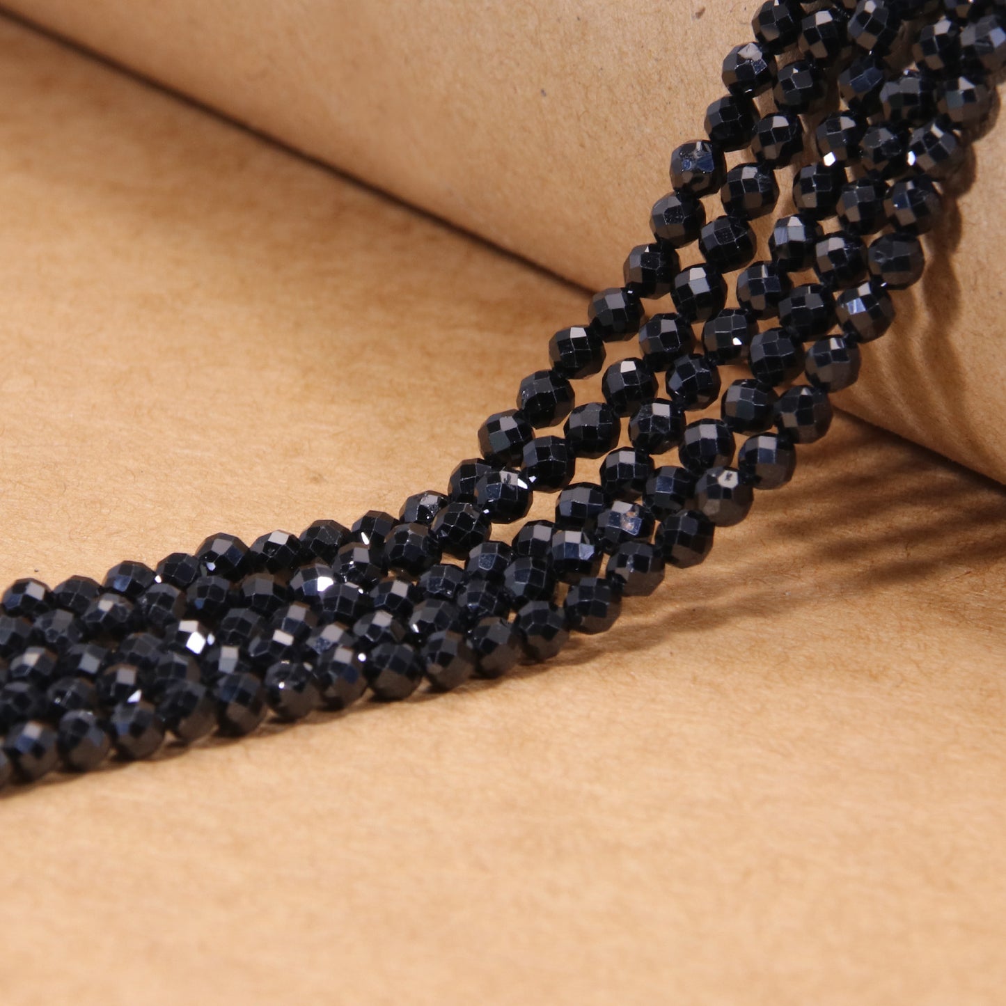 Sparkling Black Spinel Faceted Beads - Premium Gemstone DIY Jewelry Supplies