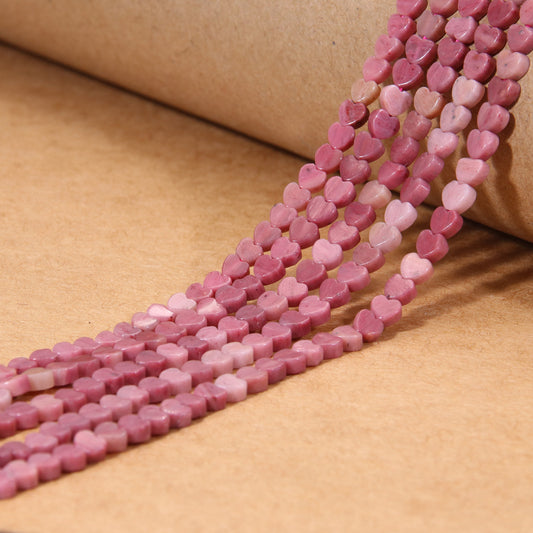 Rose Quartz Heart Beads