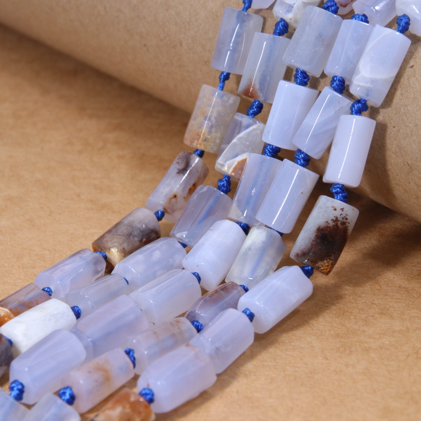 Blue Chalcedony Gemstone Beads | Natural Stone Jewelry Making Supplies