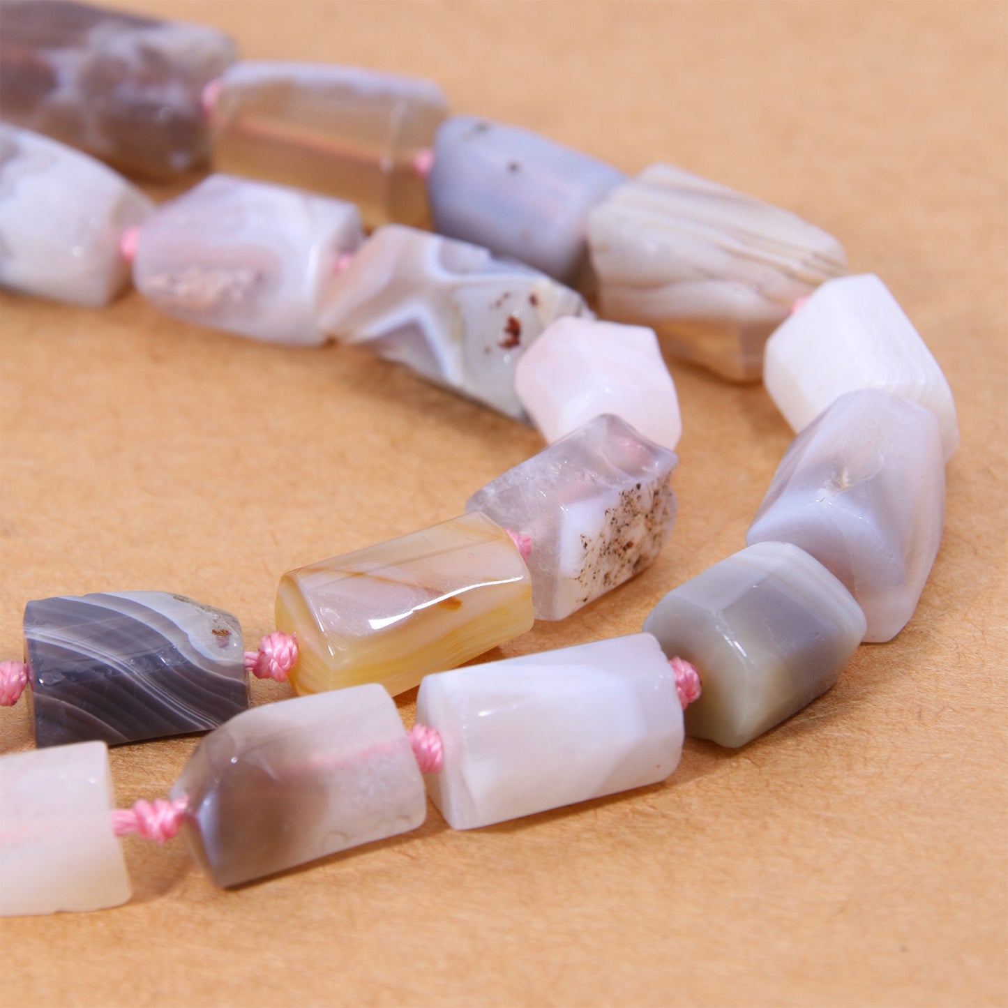 Premium Natural Botswana Agate Beads - DIY Jewelry Making Beads