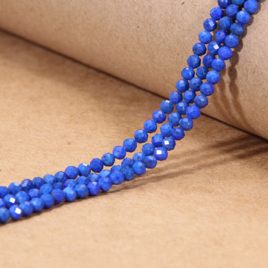 Sparkling Lapis Lazuli Faceted Beads - Deep Blue Gemstone DIY Jewelry Supplies