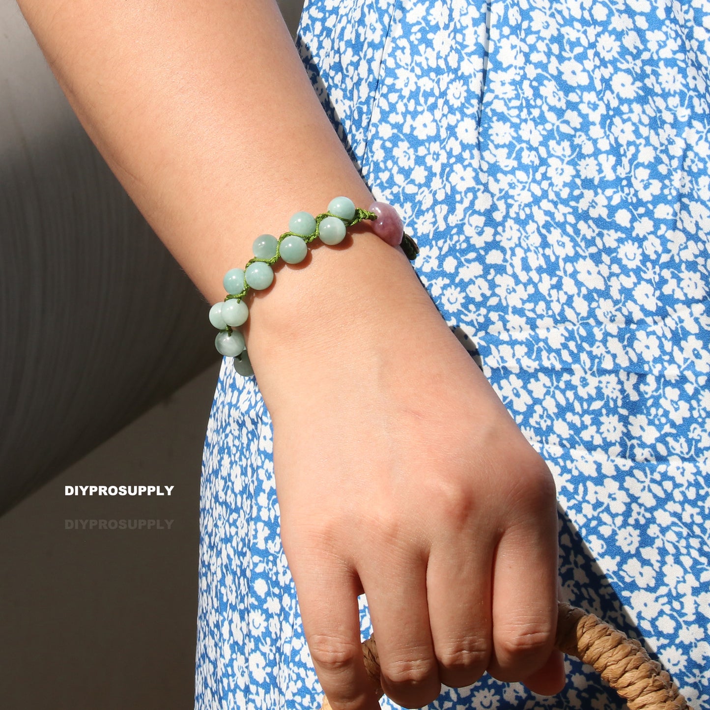 DB819 Green Larimar Double Beaded Bracelet