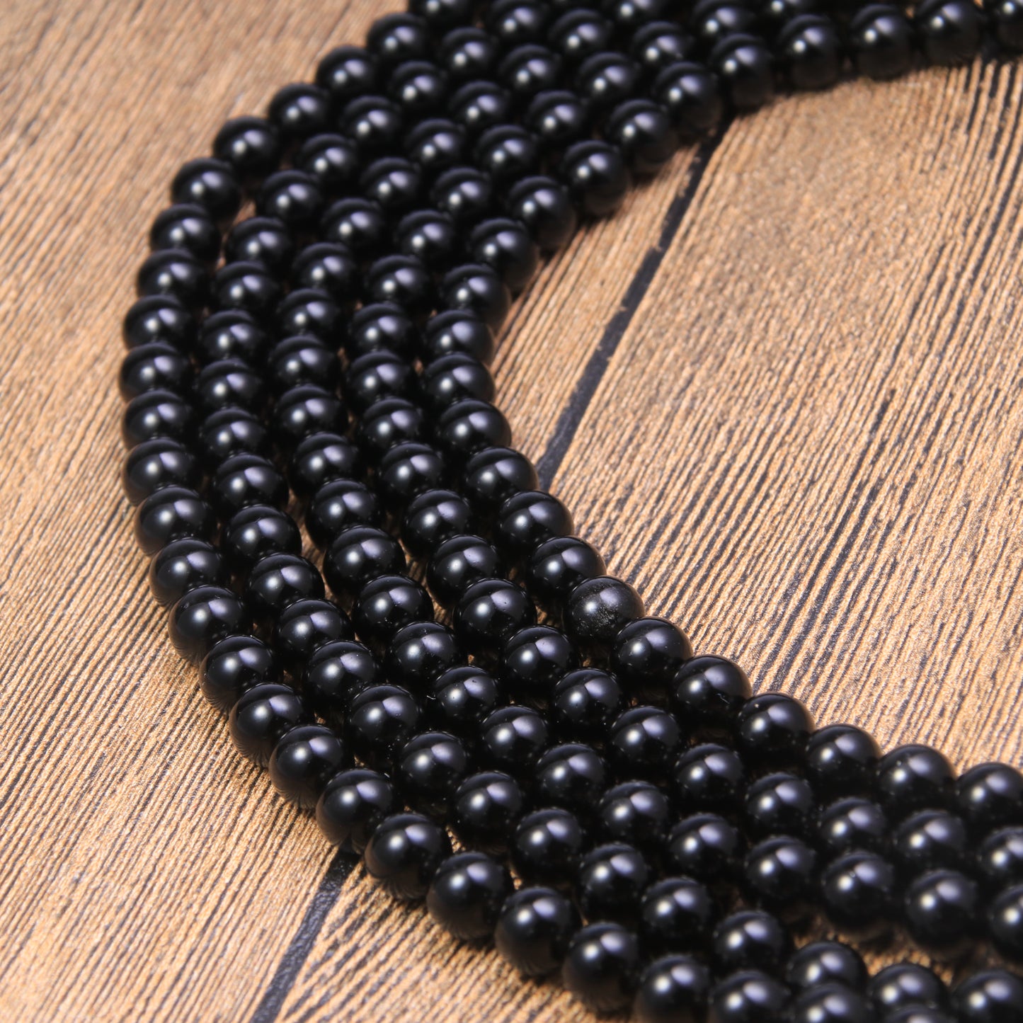 Black Obsidian Beads