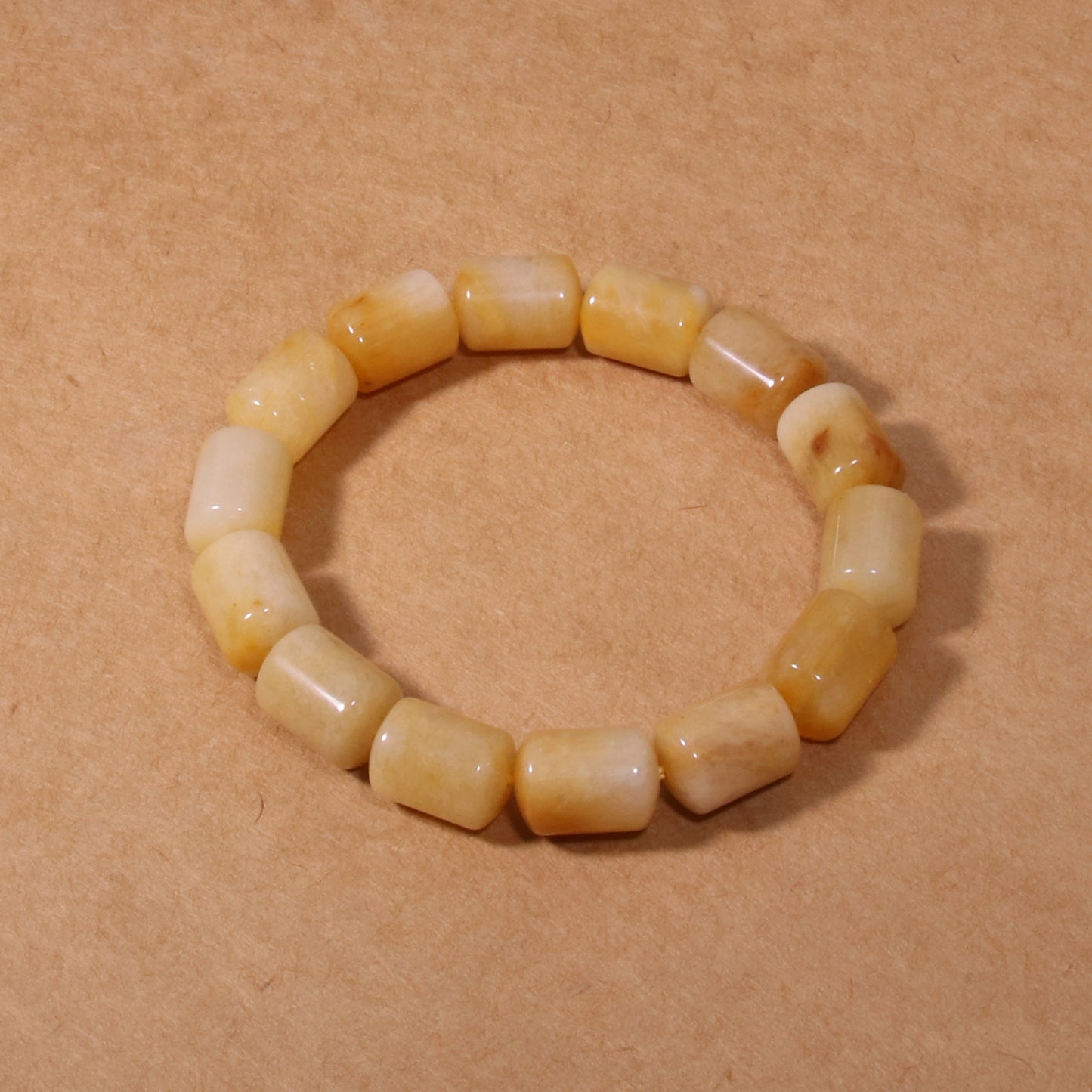 Bamboo-patterned yellow jade
